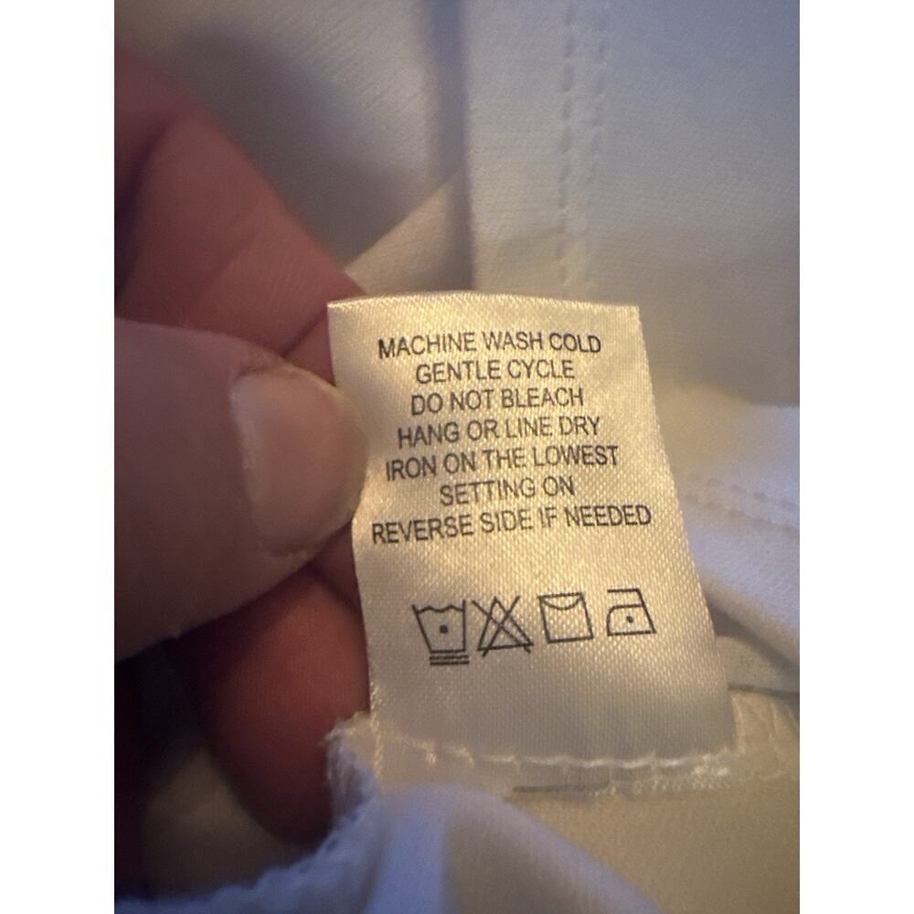 Dee Elly White Smocked Back Cotton Mini Dress Women’s Size M Adjustable Straps - Picture 6 of 8